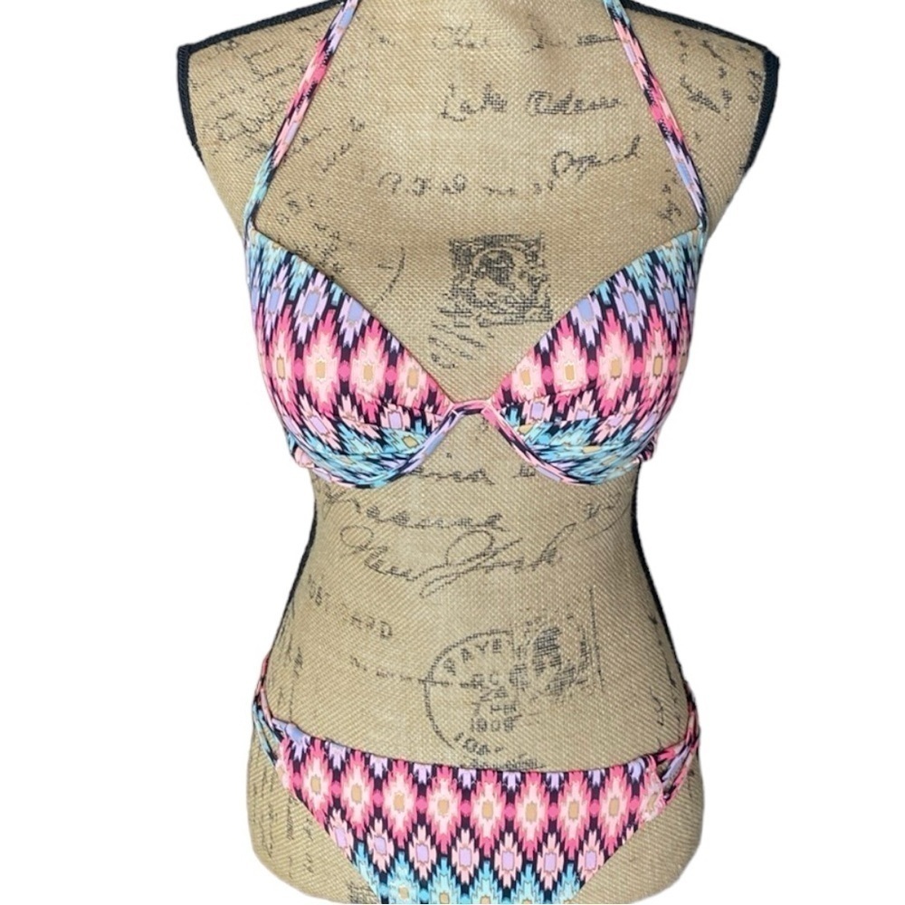 Victoria’s Secret Warm Ikat Foil Bikini- 34D Top / Large Cheeky Bottom